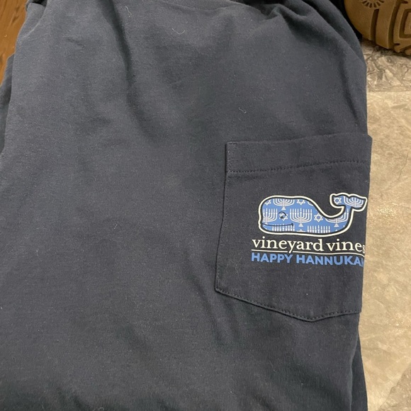 Vineyard vines happy Hanukkah shirt navy S - Picture 3 of 6